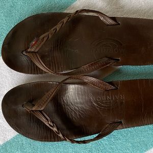 Rainbow Women’s Leather Flip Flops